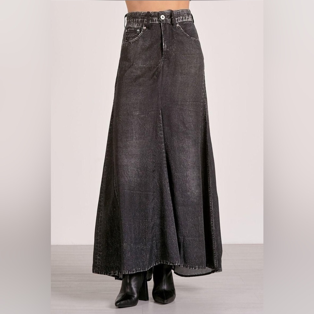 Elan Black Jessica Maxi Skirt